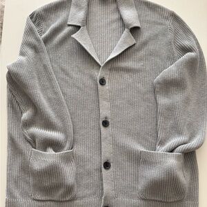Men's Gray Cardigan Sweater by Express